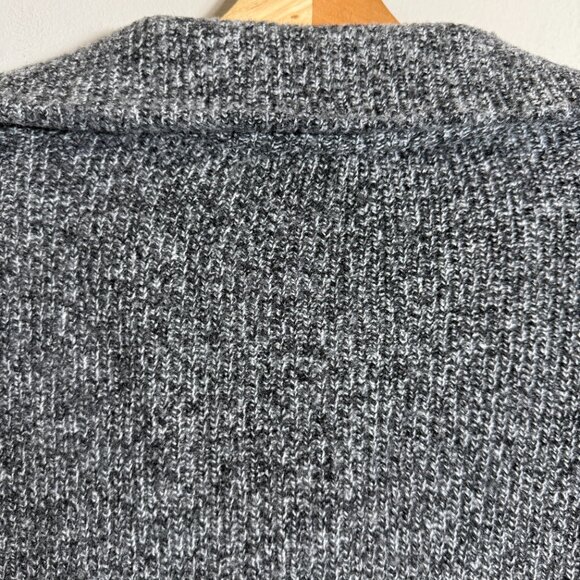 Madewell Ribbed Half-Zip Wool Sweater Dress Women's Medium Gray Knit Minimalist - Picture 14 of 16